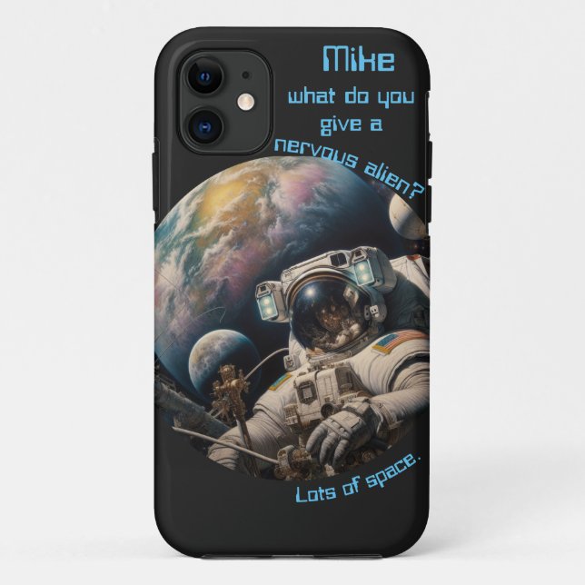Astronaut Joke individuell anpassbar Case-Mate iPhone Hülle (Rückseite)