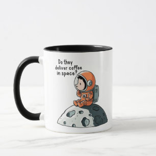ASTRONAUT KAFFEMUSINEN IM RAUM TASSE