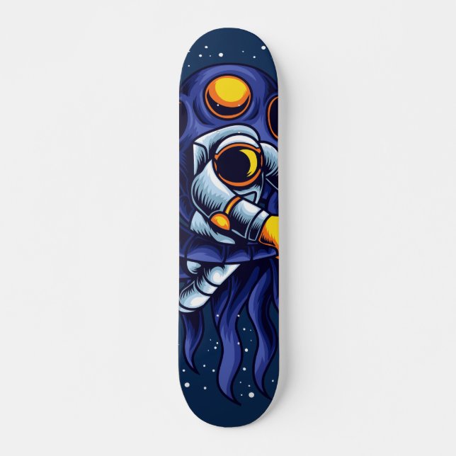 Astronaut kämpft Monster Skateboard (Vorne)