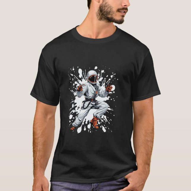 Astronaut Karate Kämpfer Judo T-Shirt (Vorderseite)