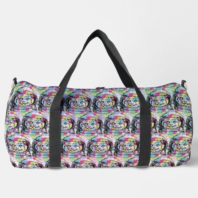 Astronaut Katze Duffle Bag (Vorderseite)