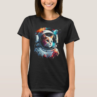 Astronaut Katze oder Lustige Weltraumkatze auf Gal T-Shirt