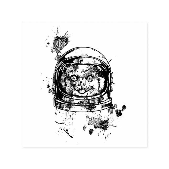 Astronaut Katze Permastempel (Design)