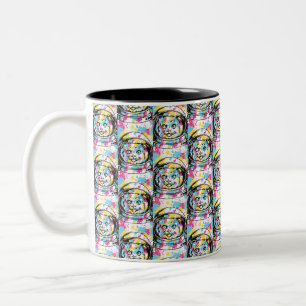 Astronaut Katze Zweifarbige Tasse