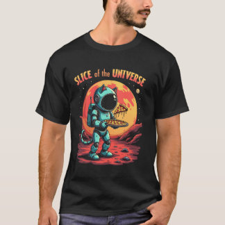 Astronaut Katzen Pizza Planet Weltraum Science-Fic T-Shirt