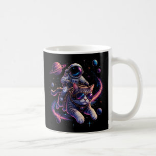 Astronaut Katzen reitet durch den Weltraum Kaffeetasse