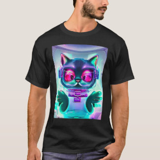 Astronaut Katzen T-Shirt Weltraum Katzen T-Shirt f