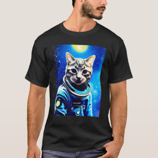 Astronaut Katzen Tee Weltraum Katzen Tee für Männe