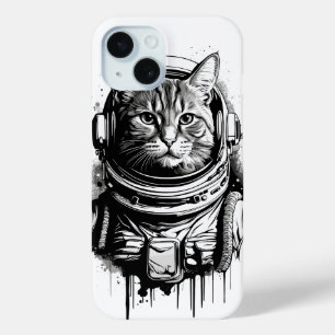 Astronaut Katzen Tinten Kunst Case-Mate iPhone Hülle