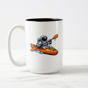 . Astronaut Kayaking Zweifarbige Tasse