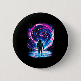 Astronaut Kosmischer Weltraum Galaxie Wissenschaft Button