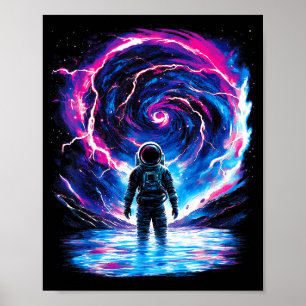 Astronaut Kosmischer Weltraum Galaxie Wissenschaft Poster