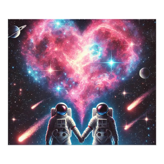 Astronaut Liebe Foto Print (Vorne)