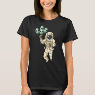 Astronaut Luftballons Außerirdischer Ufo Weltraum T-Shirt