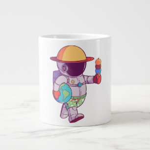 Astronaut , Lustige Planeten Jumbo-Tasse