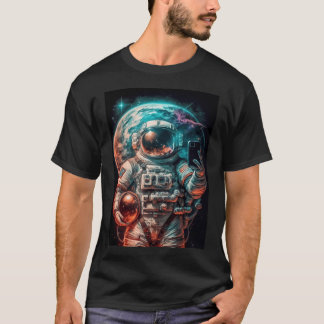 Astronaut macht sich selbst T-Shirt