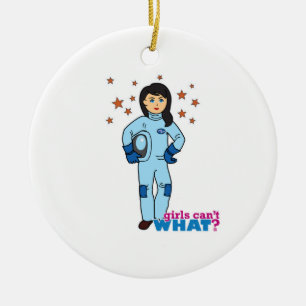 Astronaut-Mädchen 2 Keramik Ornament