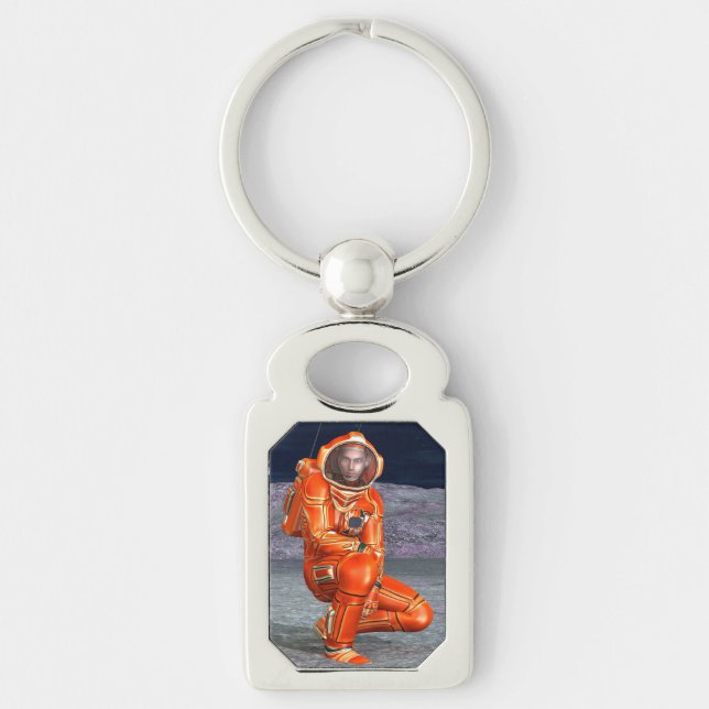 Astronaut Mars Explorer Alien Planet Weltraum Kuns Schlüsselanhänger (Vorderseite)