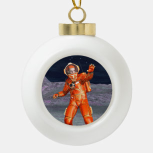 Astronaut Mars Space Explorer auf Alien Planet Keramik Kugel-Ornament