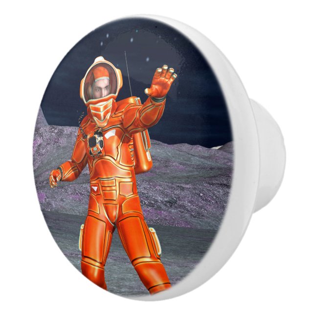Astronaut Mars Space Explorer auf Alien Planet Keramikknauf (Rechts)
