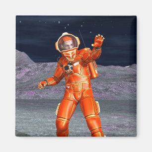 Astronaut Mars Space Explorer auf Alien Planet Magnet