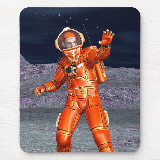 Astronaut Mars Space Explorer auf Alien Planet Mousepad (Vorne)