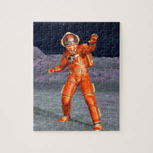Astronaut Mars Space Explorer auf Alien Planet Puzzle