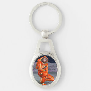 Astronaut Mars Space Explorer auf Alien Planet Schlüsselanhänger