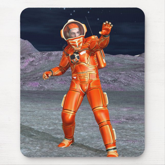 Astronaut Mars Weltraumforscher auf einem außerird Mousepad (Vorne)