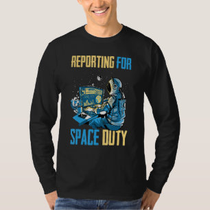 Astronaut meldet den Kaffee Sp T-Shirt