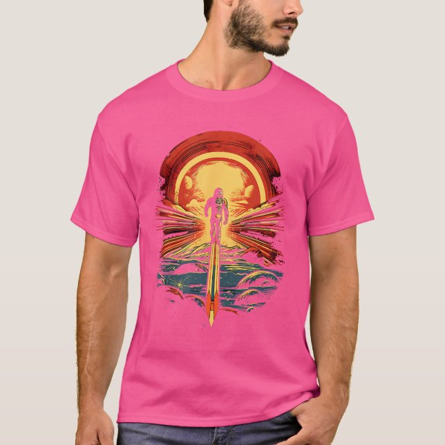 Astronaut Mercury Rocket Space Planet Science Astr T-Shirt (Vorderseite)