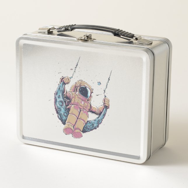 Astronaut Metall Brotdose (Vorderseite)