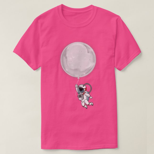 Astronaut mit dem T - Shirt "Moon Balloon" (Design vorne)