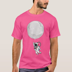 Astronaut mit dem T - Shirt "Moon Balloon"