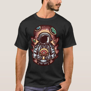 Astronaut mit Donut Space T Shirt Design