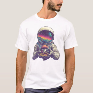 Astronaut mit einem Pilz T-Shirt