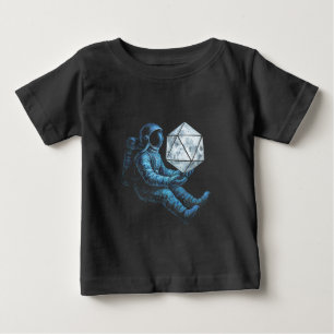 Astronaut mit Mondwürfel Baby T-shirt