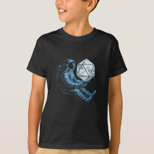 Astronaut mit Mondwürfel T-Shirt