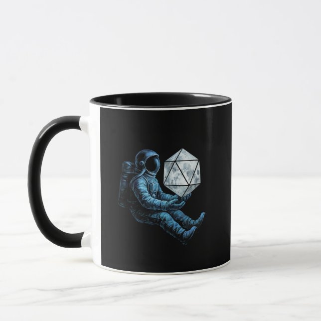 Astronaut mit Mondwürfel Tasse (Links)