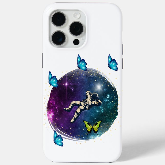 Astronaut mit Schmetterling Case-Mate iPhone Hülle (Rückseite)