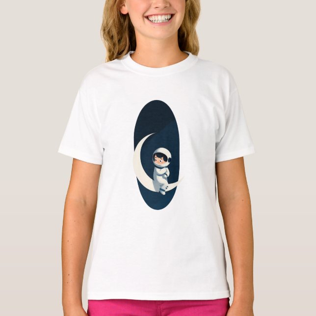 Astronaut Mondtraum Kinder T-Shirt (Vorderseite)