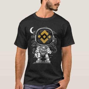 Astronaut Money Binance BNB Coin Crypto Token Wall T-Shirt