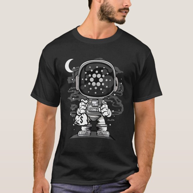Astronaut Money Cardano Cardano Münze Krypto Token T-Shirt (Vorderseite)