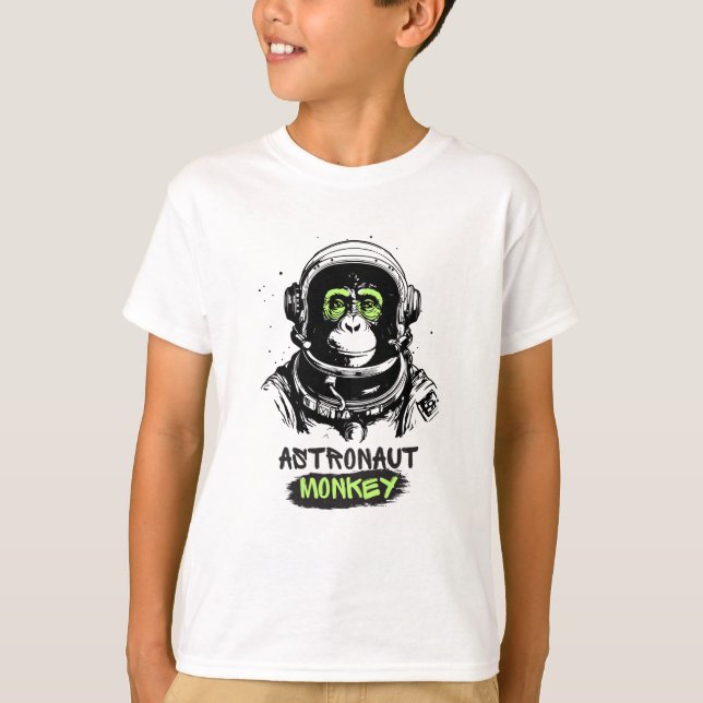 Astronaut Monkey Kid T-Shirt (Vorderseite)
