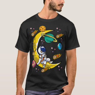 Astronaut Moon Kids Boys Girls Raumplanets Comet T-Shirt