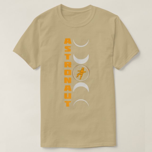 Astronaut Moon Phases T-Shirt (Design vorne)