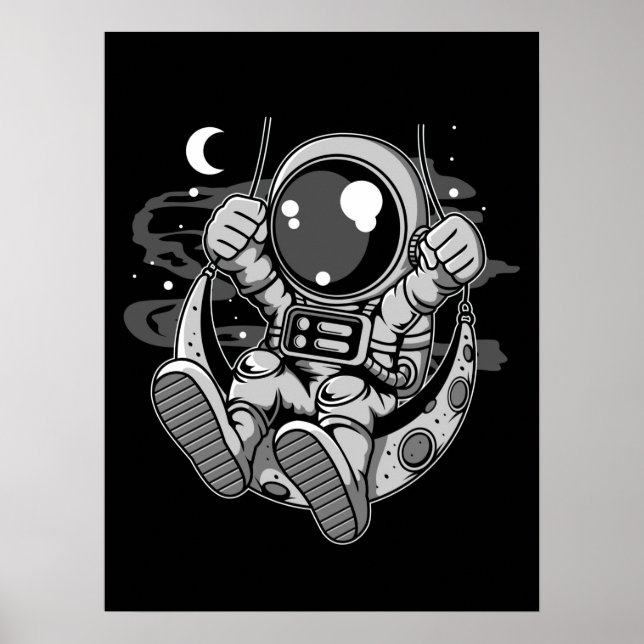 Astronaut Moon Swing Poster (Vorne)