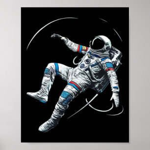Astronaut Muay Thai Boxen Karate Kickboxen Marti Poster