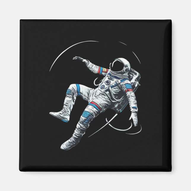 Astronaut Muay Thai Boxing Karate Kickboxing Marti Magnet (Vorne)