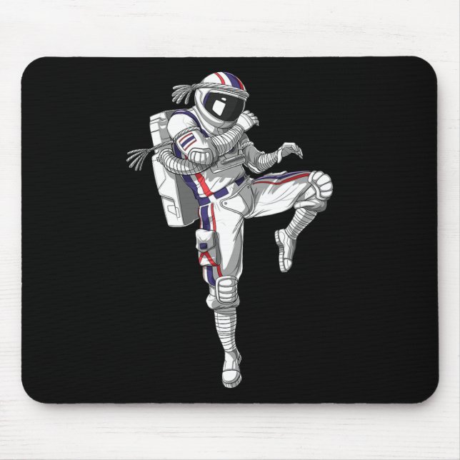 Astronaut Muay Thai Boxing Karate Kickboxing Marti Mousepad (Vorne)